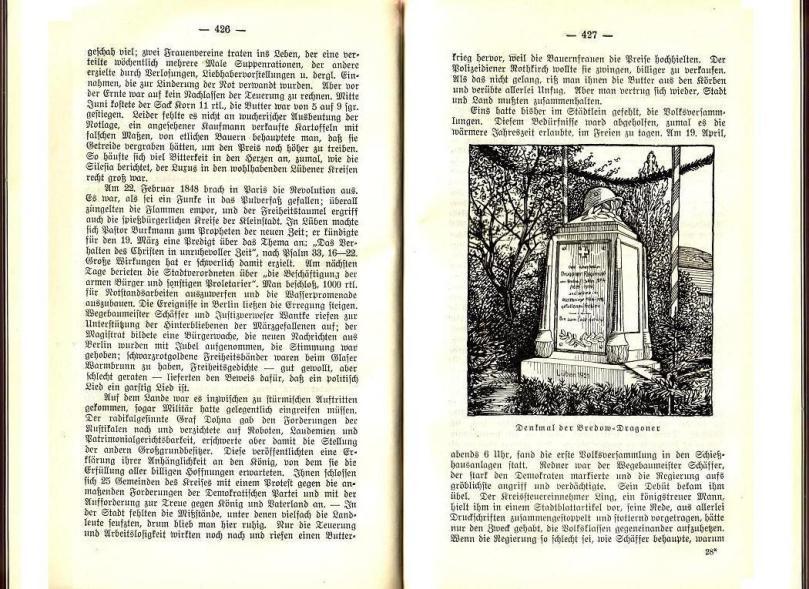 Konrad Klose, Geschichte der Stadt Lüben, Verlag Kühn Lüben, 1924, S. 426/427