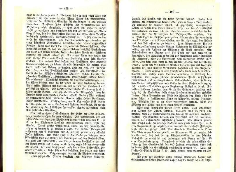 Konrad Klose, Geschichte der Stadt Lüben, Verlag Kühn Lüben, 1924, S. 428/429