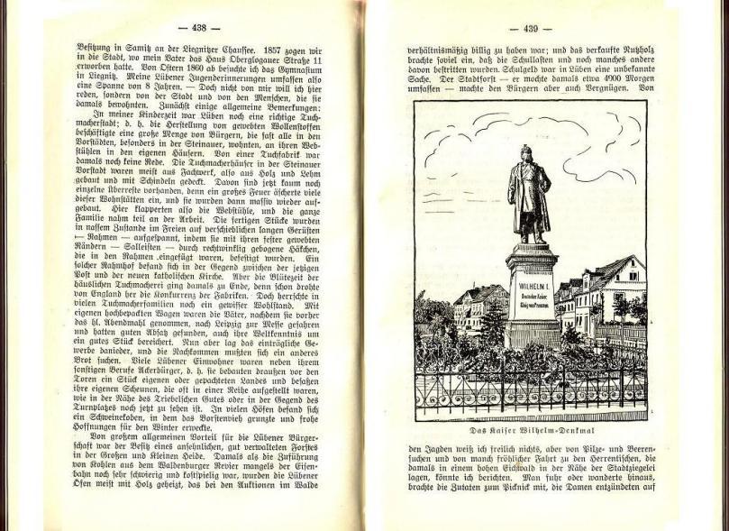 Konrad Klose, Geschichte der Stadt Lüben, Verlag Kühn Lüben, 1924, S. 438/439