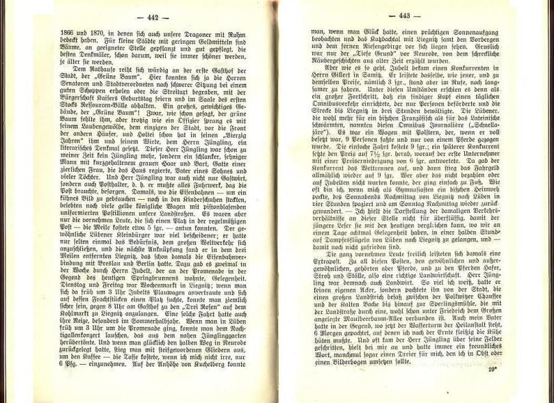 Konrad Klose, Geschichte der Stadt Lüben, Verlag Kühn Lüben, 1924, S. 442/443