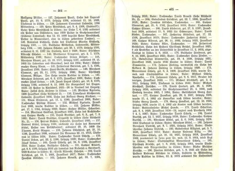 Konrad Klose, Geschichte der Stadt Lüben, Verlag Kühn Lüben, 1924, S. 464/465