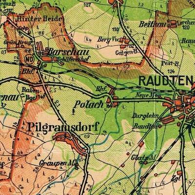Pilgramsdorf auf der Kreiskarte Lüben 1935
