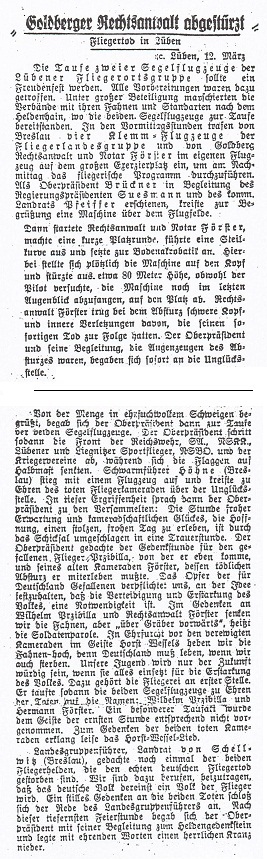 Zeitungsausschnitt vom 12.3.1934