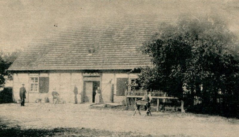 Gasthof 'Zur goldenen Grenzbirke' bei Braunau um 1900