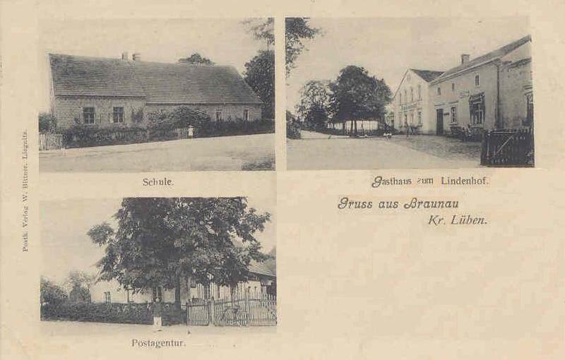 Braunau: Schule, Gasthaus zum Lindenhof, Postagentur