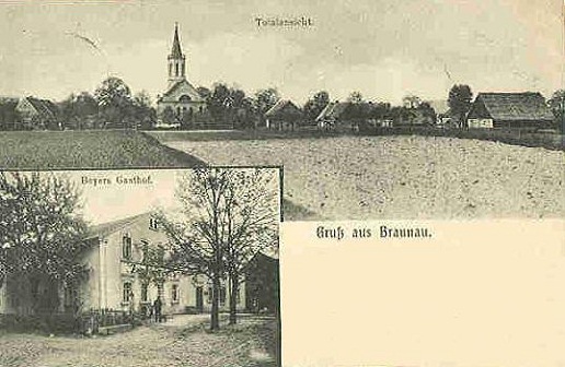 Totalansicht mit Evangelischer Kirche und Beiers Gasthof