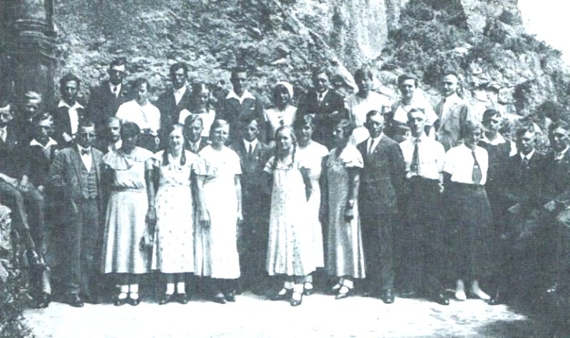 Ausflug des Turnvereins zur Kynsburg im Jahr 1935