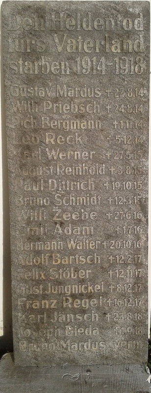 Kriegerdenkmal Herbersdorf, im Jahr 2012 im polnischen  Sobin