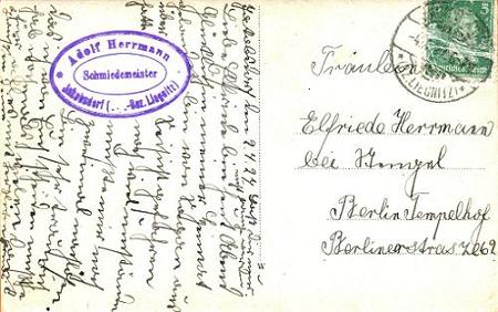 Postkarte 1927