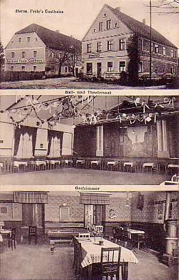Hermann Feste's Gasthof und Fleischerei, Ball- und Theatersaal, Gastzimmer