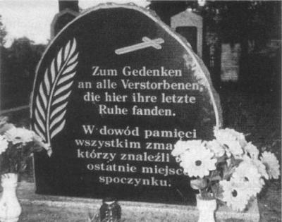 Gedenkstein auf dem Friedhof zu Kaltwasser