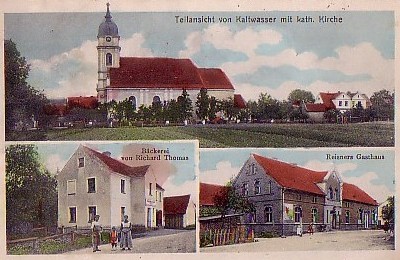 Katholische Kirche, Bäckerei von Richard Thomas, Reisners Gasthaus