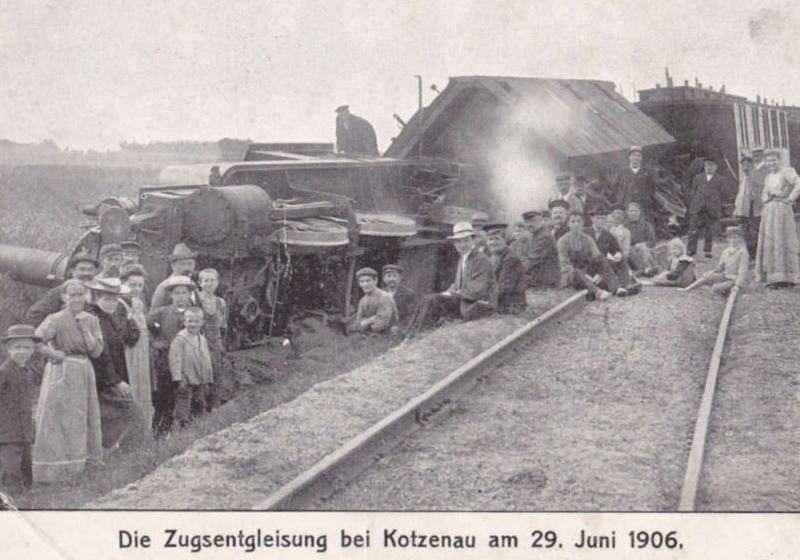 1906 Zugentgleisung bei Kotzenau
