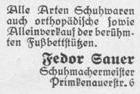 Schuhmachermeister Fedor Sauer