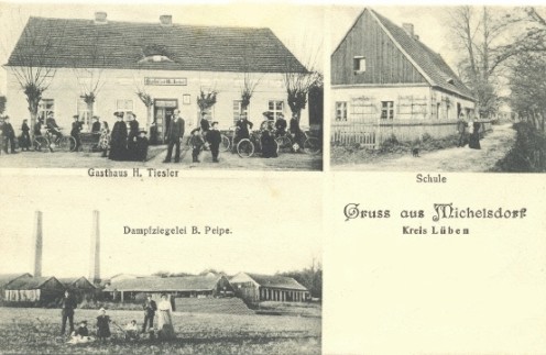 Gasthaus H. Tiesler, Schule, Dampfziegelei Bruno Peipe