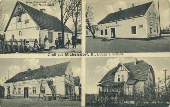 Warenhandlung von Marie Stark, Talkes Gerichtskretscham, Gasthof Alfred Tiesler, Oberförsterei