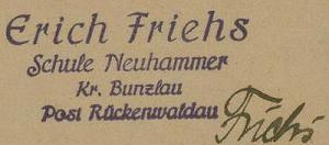 Stempel Erich Friehs