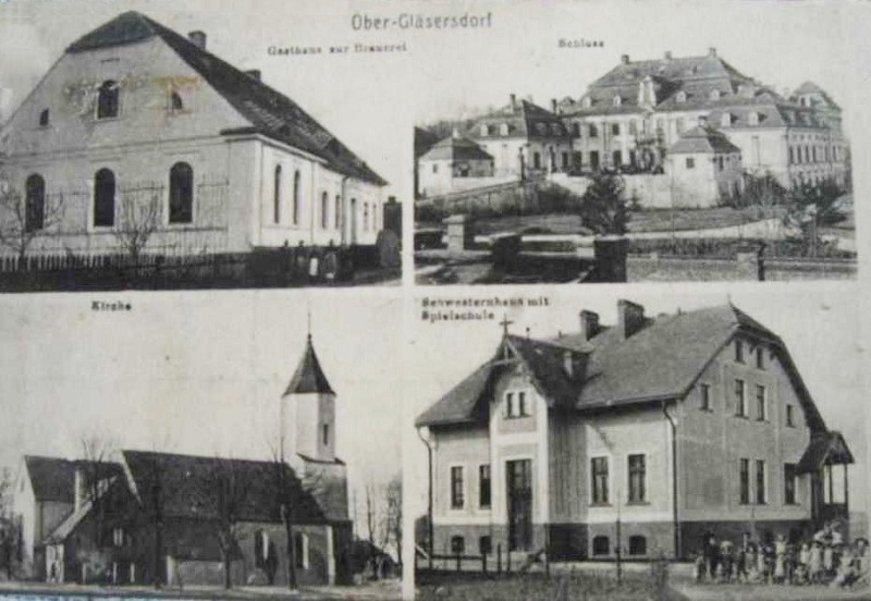 Gasthaus zur Brauerei, Schloss, Kirche, Schwesternhaus mit Spielschule