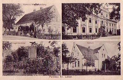 Gürke's Warenhandlung, Schloss, Kriegerdenkmal, Schule