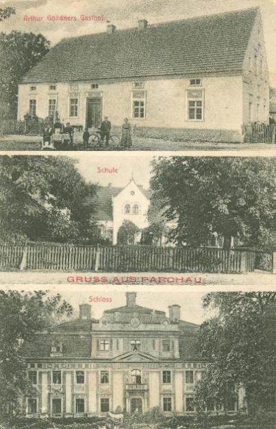 Arthur Göldner's Gasthof, Schule und Schloss