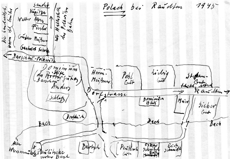 Dorfplan von Lydia Weiß geb. Bartsch aus dem Nachlass von Leopold Beyl