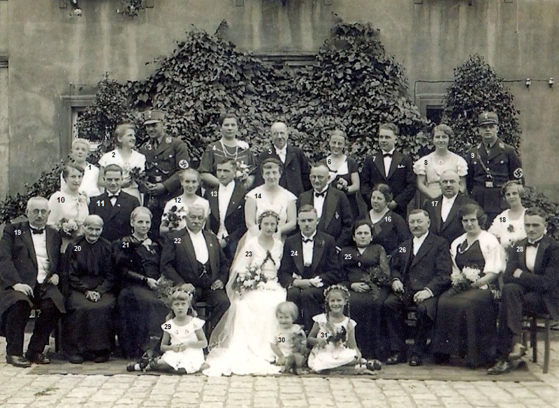 Hochzeit von Kurt Paeßler und Herta geb. Ilgner am 22.8.1933 in Raudten
