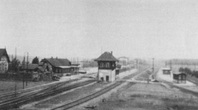 Bahnhof Raudten-Stadt bzw. Raudten-Süd 1928