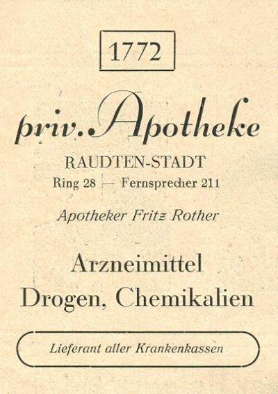 Apotheker Fritz Rother