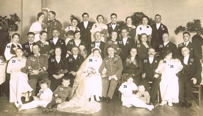 Hochzeit von Walter Ortmann und Elli geb. Vetterlein am 14. Februar 1936
