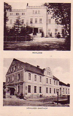 Spröttchen: Schloss und Gasthof Reinhold Köhler um 1910