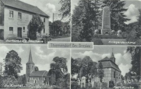 Die beiden Kirchen mit den Friedhöfen