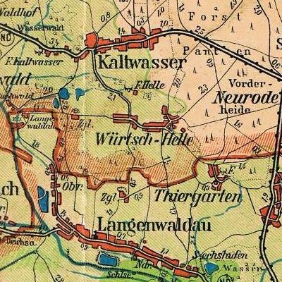 Würtsch-Helle auf der Kreiskarte Lüben 1935