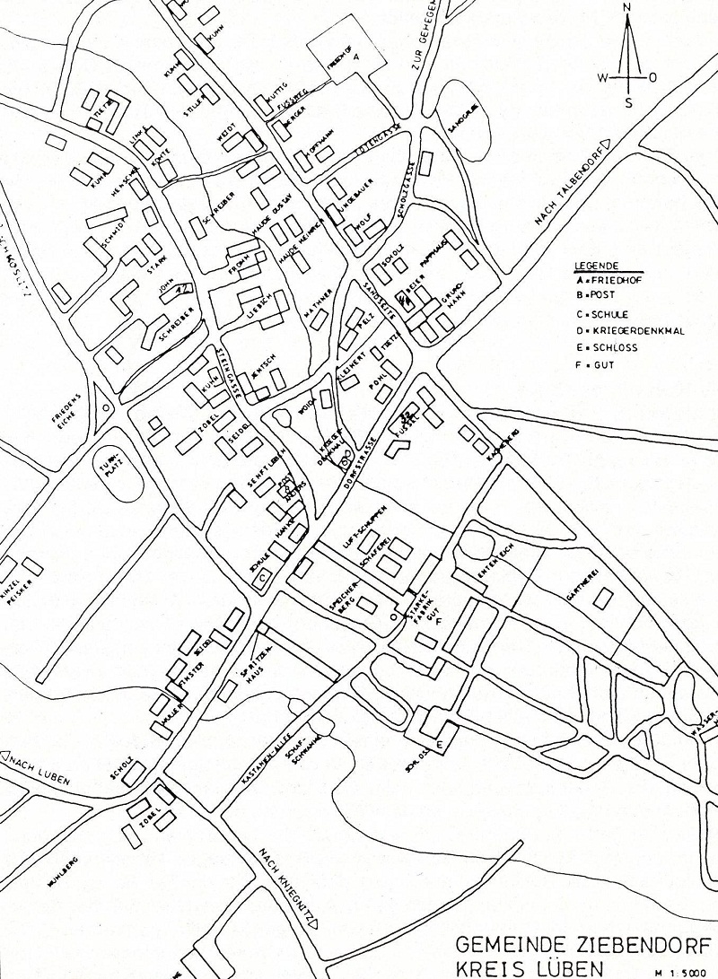 Der Dorfplan Ziebendorf