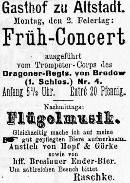 Anzeige im Lübener Stadtblatt vom 4.6.1892