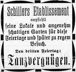 Anzeige im Lübener Stadtblatt vom 4.6.1892