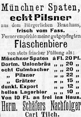 Anzeige im Lübener Stadtblatt vom 4.6.1892