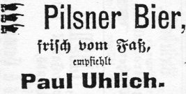 Anzeige im Lübener Stadtblatt vom 4.6.1892